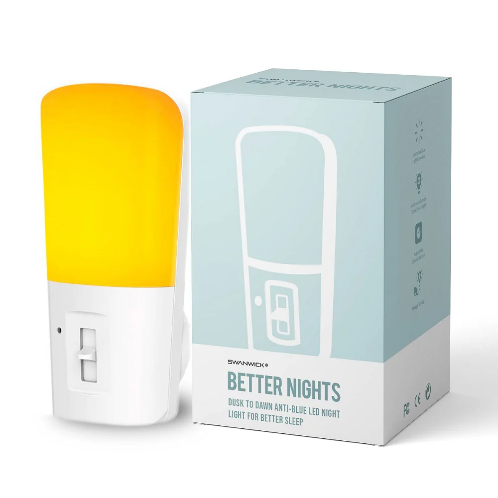 Anti-Blue LED Night Light - Amber - Image 3