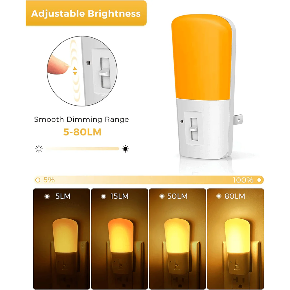 Anti-Blue LED Night Light - Amber - Image 9