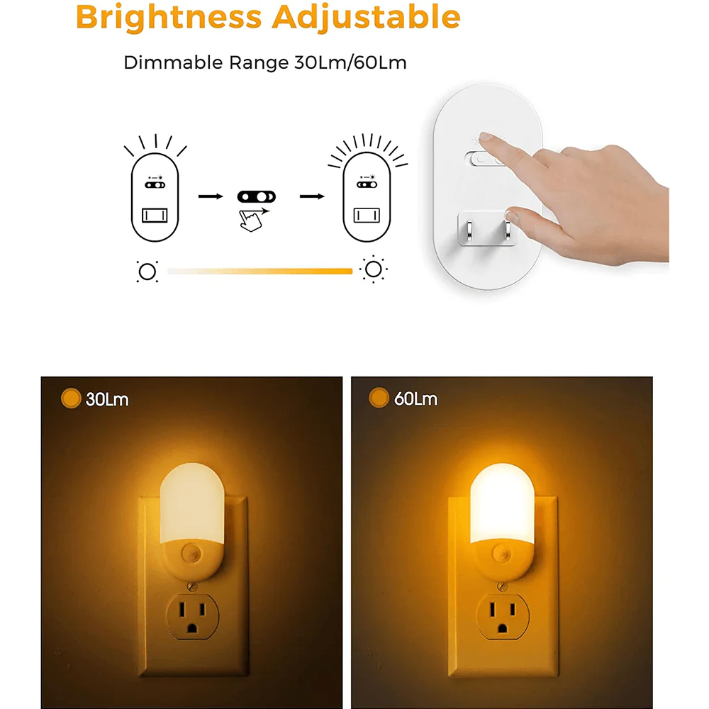 Anti-Blue LED Night Light Motion Sensor - Amber - Image 6