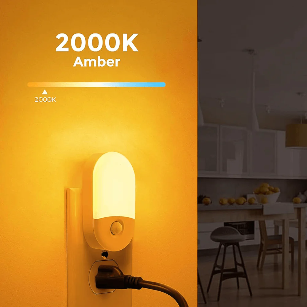 Anti-Blue LED Night Light Motion Sensor - Amber - Image 7