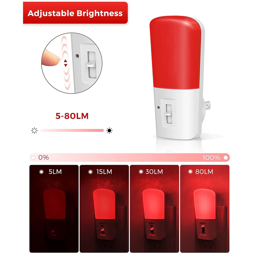 Anti-Blue LED Night Light - Red - Image 7